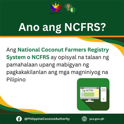 National Registration of Coconut Farmers and Farm Workers.